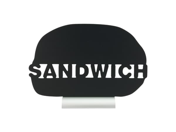 Securit® silhouet SANDWICH bordskilt med alufod