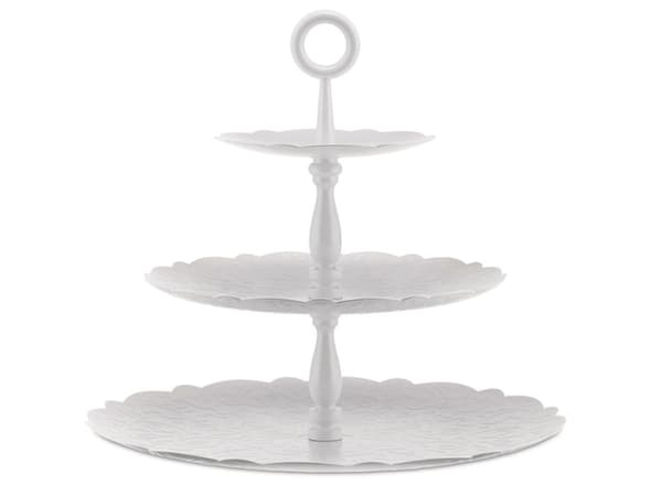 Alessi MW52/3 Dressed for X-Mas etageri ruostumattomasta teräksestä, jossa on kohokoriste, teräs (MW52/3)