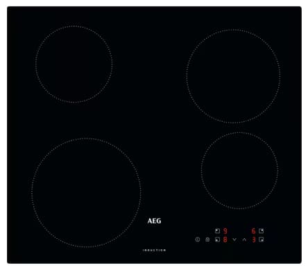 AEG IBE6420SCB, Sort, Innebygget, 60 cm, Sonebasert induksjon, Glass-keramikk, 4 zone(s) Sort