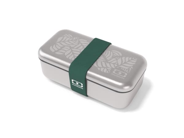 monbento MB Sense graphic Jungle, Lunchlåda, Silver, Silver, Rostfritt stål, Bild, Rektangulär, 0,7 l
