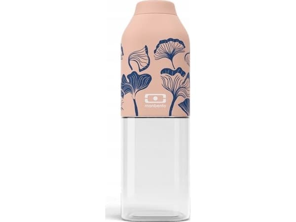 MB Positive M - Drikkeflaske - 500 ml - firkantet - pinky beige, mørkeblå, gjennomsiktig
