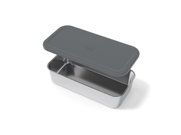 monbento MB Side L, Låda, Rektangulär, 0,67 l, Grå, Rostfritt stål, Silikon