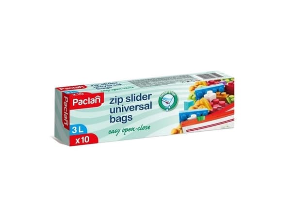 Paclan Zip Slider Freezer Bags 3Lx10pcs 137126