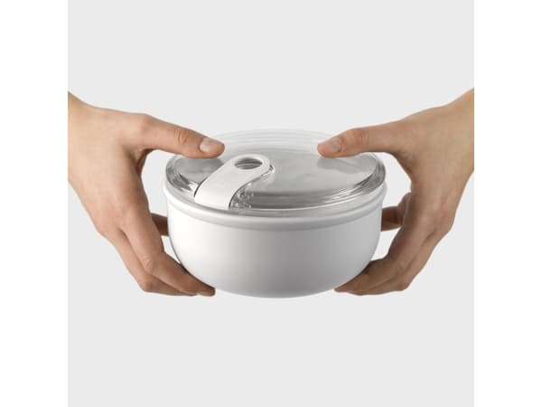 Rotho 1056801023WS, Beholder, Rund, 0,75 l, Hvit, Plast, 82 mm