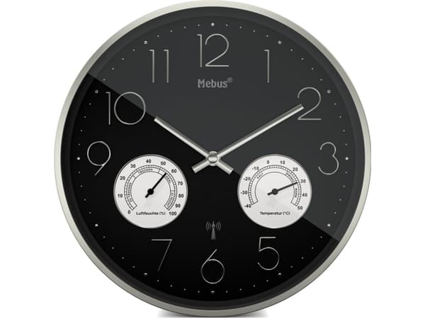 Radiobudzik Mebus Mebus 12988 radio wall clock with Thermo-Hygrometer