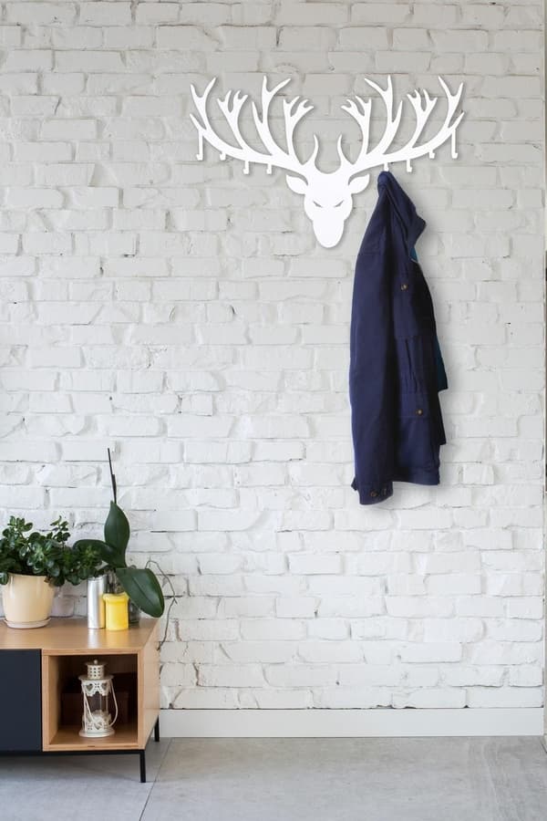 Antler seinäripustin, valkoinen