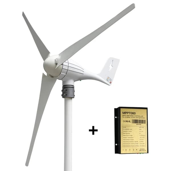 Vindmølle Generator Kit, 600W Effektudgang, Gratis MPPT Controller, 24V, 5 vindblade, 600W