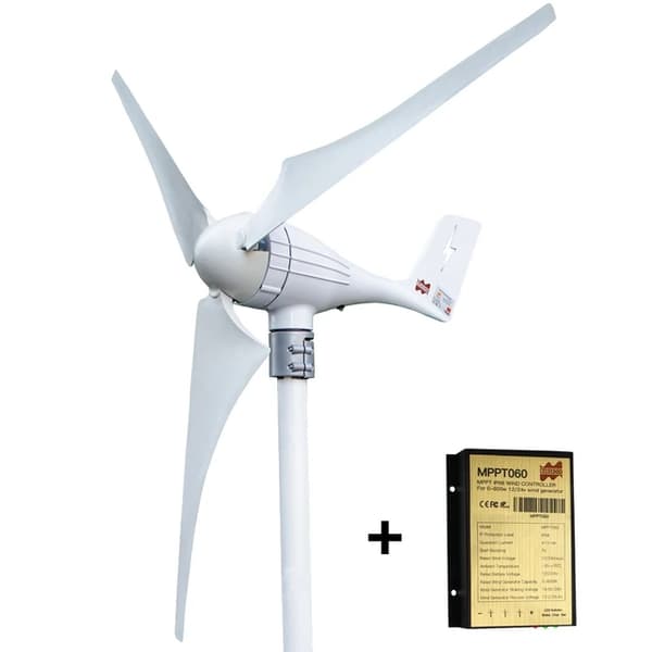 Vindmølle Generator Kit, 600W Effektudgang, Gratis MPPT Controller, 24V, 5 vindblade, 600W