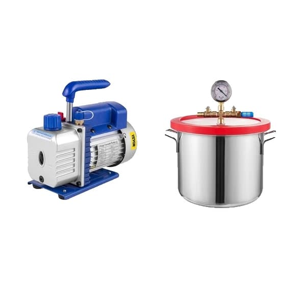 Kølemiddel Vakuum Pumpe, 3CFM Kapacitet, 15-5Gallon Vakuum Kammer, 3CFM 1,5 gallon