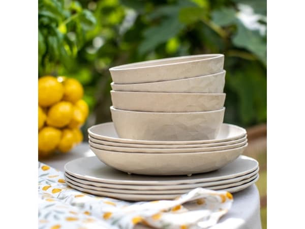 koziol Club, Middagstallrik, Rund, Beige, 22 cm, 35 mm, 4 styck