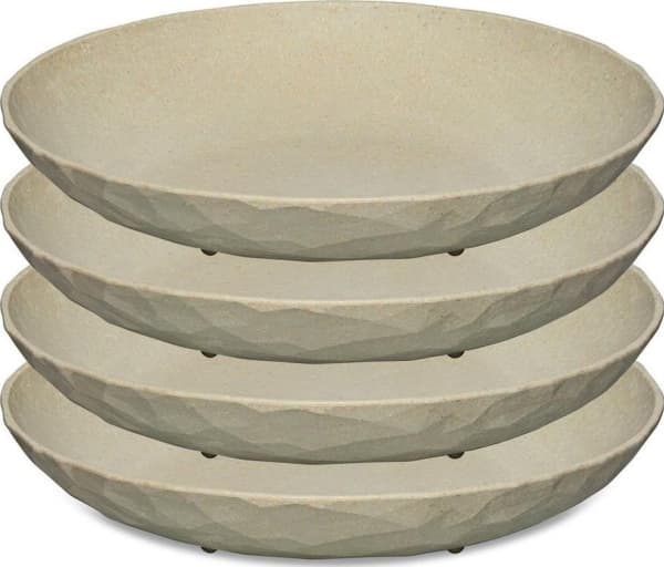 koziol Club, Middagstallrik, Rund, Beige, 22 cm, 35 mm, 4 styck
