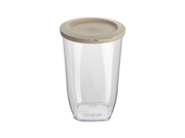 koziol Connect Dry M, Purkki, Pyöreä, 1,5 L, Harmaa, Läpinäkyvä, 125 mm, 132 mm
