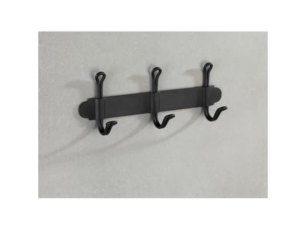 WENKO 22941100, inomhus, Handdukskrok, Svart, Stål, 220 mm, 50 mm
