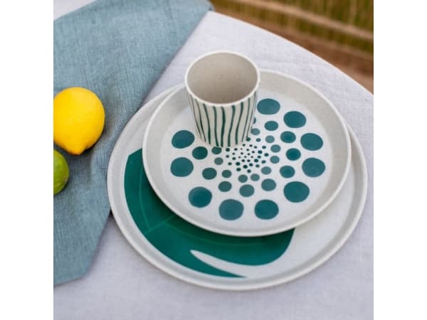 koziol 1453700, Dessertfat, Rund, Grønn, Hvit, 205 mm, 205 mm, 20 mm