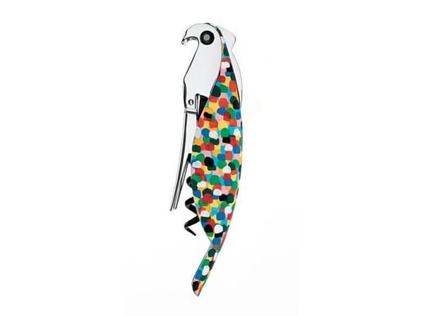 Alessi am32, Korkskruv med vingar, Multifärg, Gjuten aluminium, Polykarbonat, 30 mm, 25 mm, 130 mm