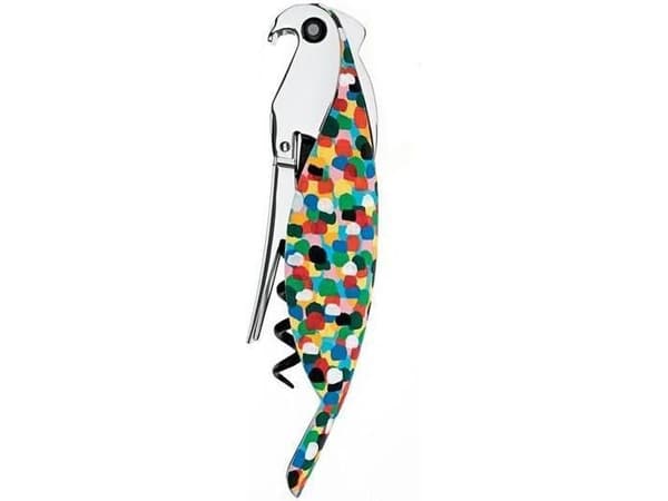 Alessi am32, Korkskruv med vingar, Multifärg, Gjuten aluminium, Polykarbonat, 30 mm, 25 mm, 130 mm