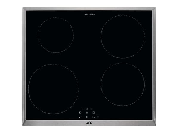 AEG IEB64000XB, Musta, Kiinteä, 60 cm, Keittoalueinduktioliesi, Lasi, 4 alue(tta)