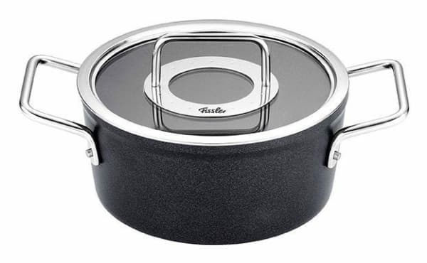 Fissler Adamant, 4,9 l, Sort, Rustfritt stål, Aluminium, Rustfritt stål, Rustfritt stål, Gjennomsiktig