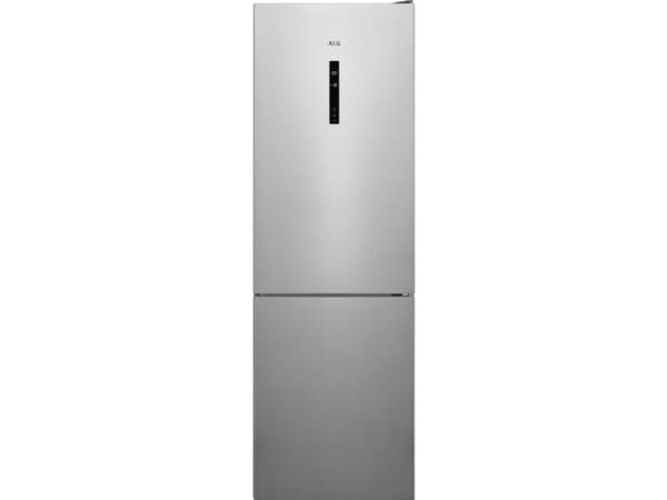 AEG RCB732E5MX, 331 l, Ikke-frost (kjøleskap), 8 kg/24t, E, Fresh zone compartment, Grå, Rustfritt stål