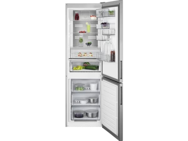 AEG RCB732E5MX, 331 l, Ikke-frost (kjøleskap), 8 kg/24t, E, Fresh zone compartment, Grå, Rustfritt stål Grå, Rustfritt stål