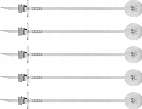 ZWILLING BBQ+ Grillspett set 5 st i rostfritt stål, 29 cm. Passar i korg 1026136