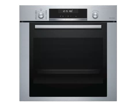 Bosch Serie 6 HBG378AS0, Medium, Elektrisk ovn, 71 l, 3600 W, 71 l, 30 - 275 °C Sort, Rustfritt stål