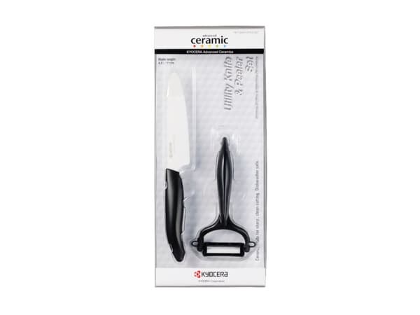 KYOCERA FK-110WHCP10NBK, Grønnsakskniv, 11 cm, Keramisk, 2 stykker