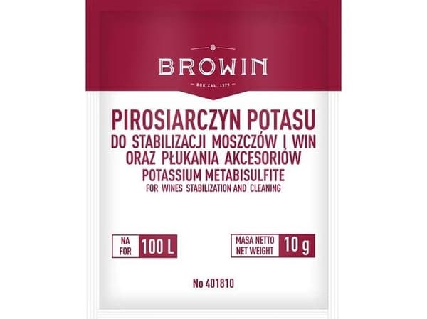 Browin Potassium Metabisulfite 10G