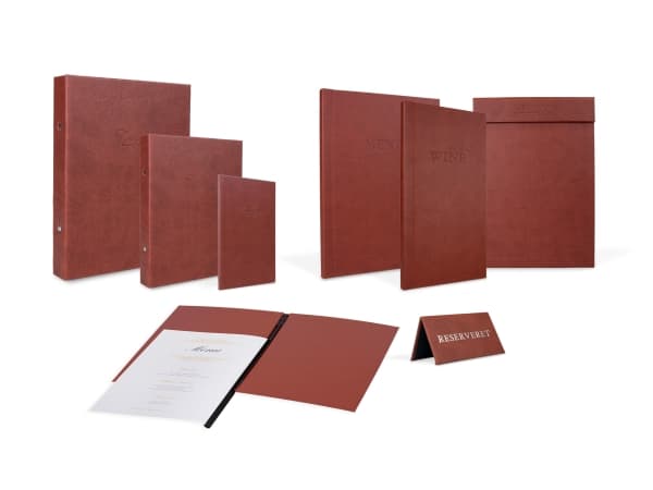 Classic A4 MENU clipboard med magnet clip, brun