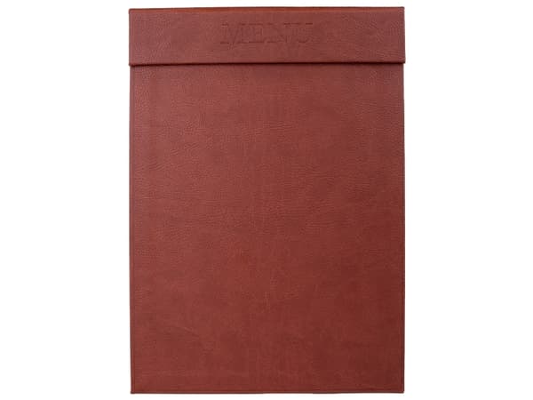 Classic A4 MENU clipboard med magnet clip, brun