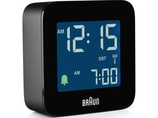 Braun BC08, Digital väckarklocka, Torg, Svart, 12/24h, LCD, Batteri