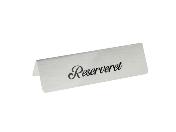 RESERVERET bordskilt (DK) 5 stk. aluminium