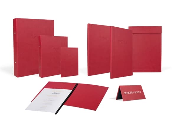 Classic A4 MENU clipboard med magnet clip, rød