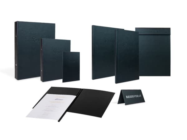Classic A4 MENU clipboard med magnet clip, sort