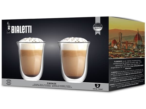 Bialetti Firenze, Gjennomsiktig, Glass, Rund, 2 stykker, 160 °C, 300 ml