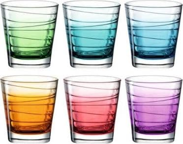 LEONARDO Vario Struttura, Blandade färger, Glas, 6 styck, Rund, Klar, VARIO STRUTTURA