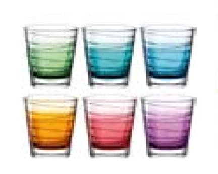 LEONARDO Vario Struttura, Blandade färger, Glas, 6 styck, Rund, Klar, VARIO STRUTTURA
