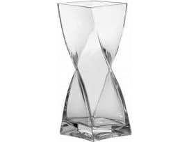 LEONARDO Swirl, Fyrkantig vas, Glas, Transparent, Transparent, 200 mm, 80 mm