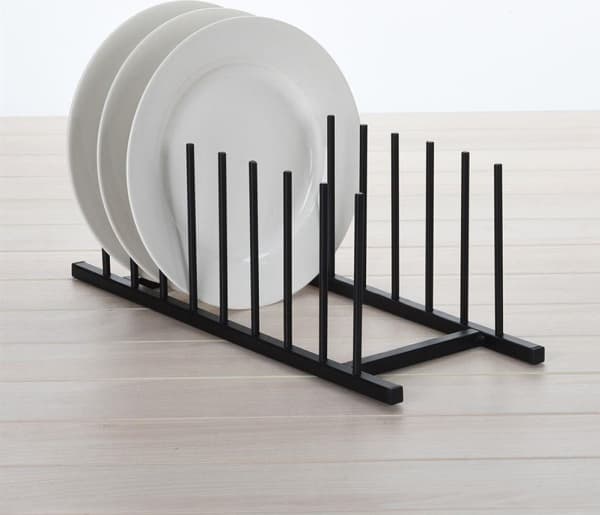 Home Styling Collection metall tallrikslock organisatör svart loft 34,5x12,5 cm