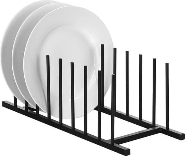 Home Styling Collection metall tallrikslock organisatör svart loft 34,5x12,5 cm