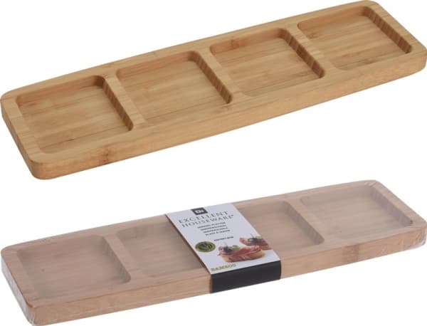 Utmerket husholdningsbrett, serveringsfat i bambus, 33x10 cm, universal
