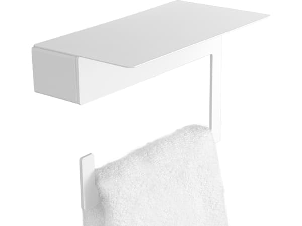 Håndkleholder med hylle Kapitan NEO 82 24 66, hvit matt