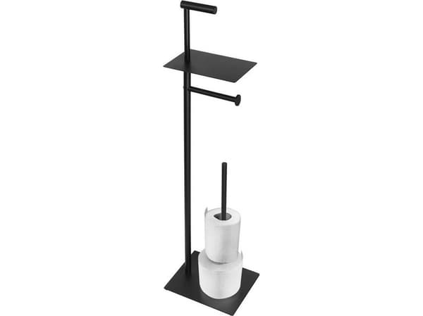 KAPITAN Stand with toilet paper holder and shelf Kapitan NETS 96 62 55 black matte