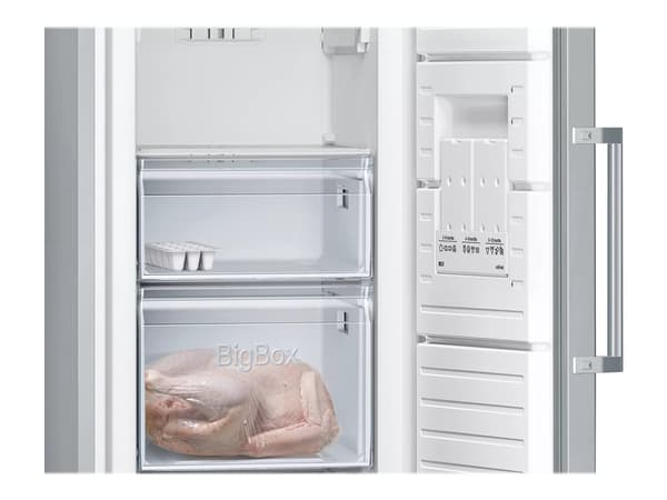Siemens iQ300 GS36NVIEP - Fryser - stående - bredde: 60 cm - dybde: 65 cm - høyde: 186 cm - 242 liter - Klasse E - inox-lettrens