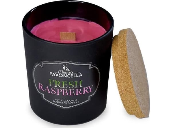 Fresh Raspberry soy candle black 135g