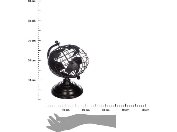 Atmosphera Sort dekorativ globus laget av metall