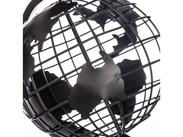 Atmosphera Sort dekorativ globus laget av metall