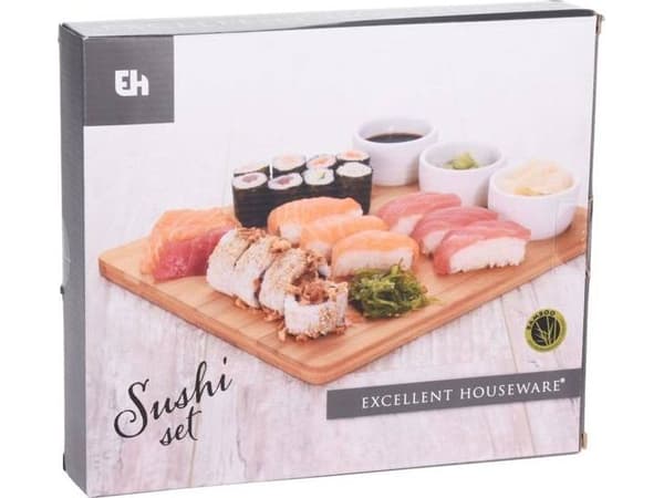 Utmerket Houseware BAMBOO bord med ramekins og boller for sushi forretter