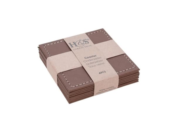 Visas ej_V Underlägg Pu 4Pcs 10X10cm 3Ass