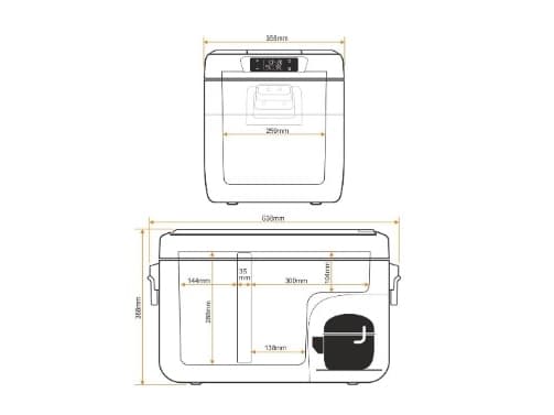 Yolco KX30 CARBON portable compressor refrigerator